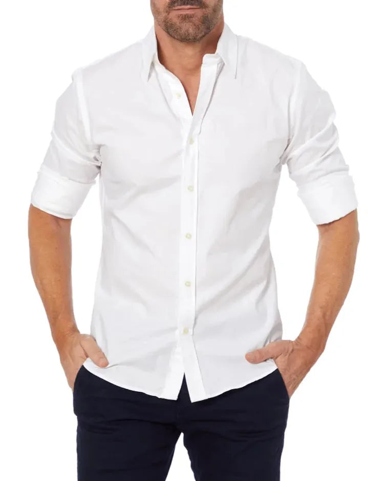 Chemise Homme Décontractée Élégante avec Design Contemporain-4