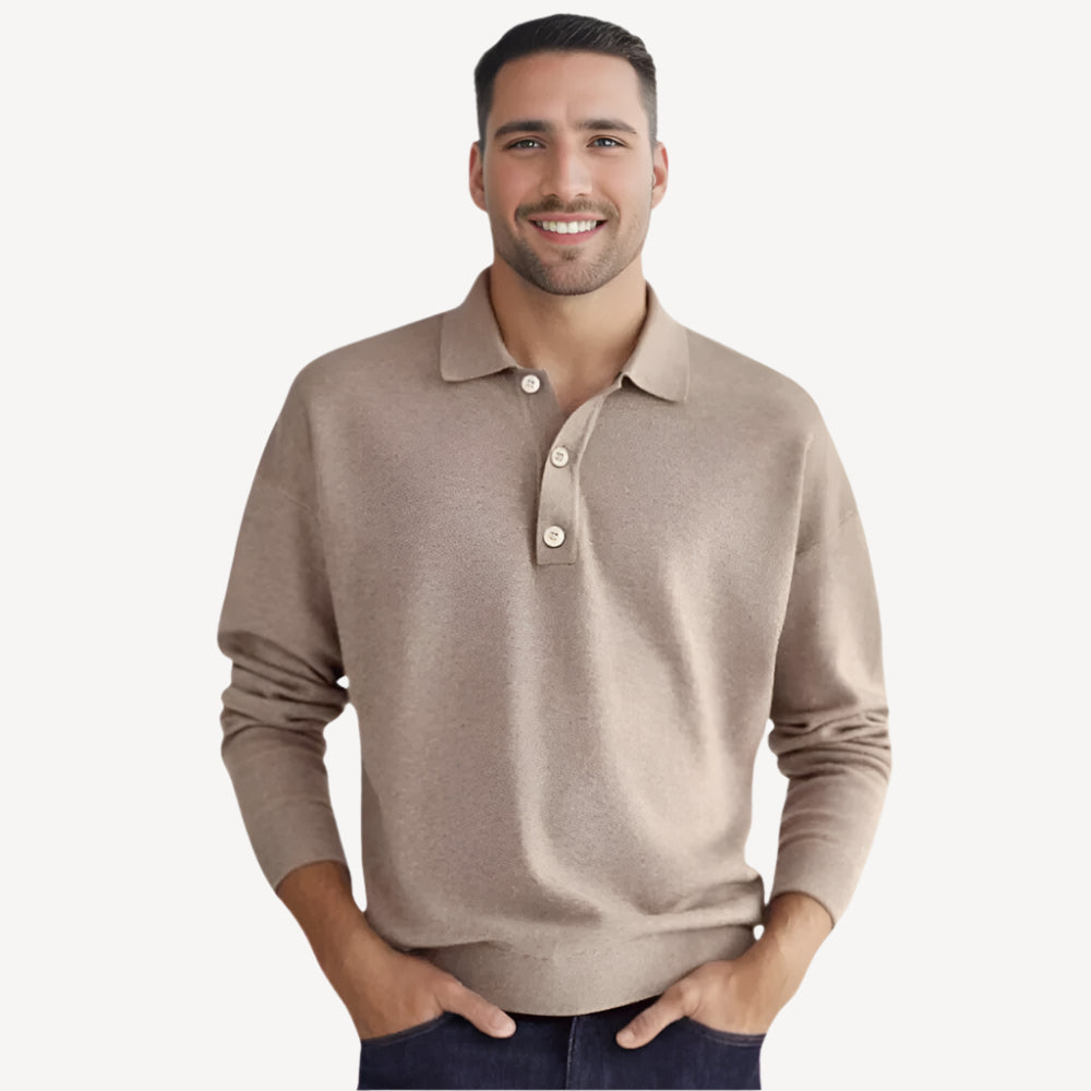 Polo Manche Longue Homme Élégant et Confortable-1