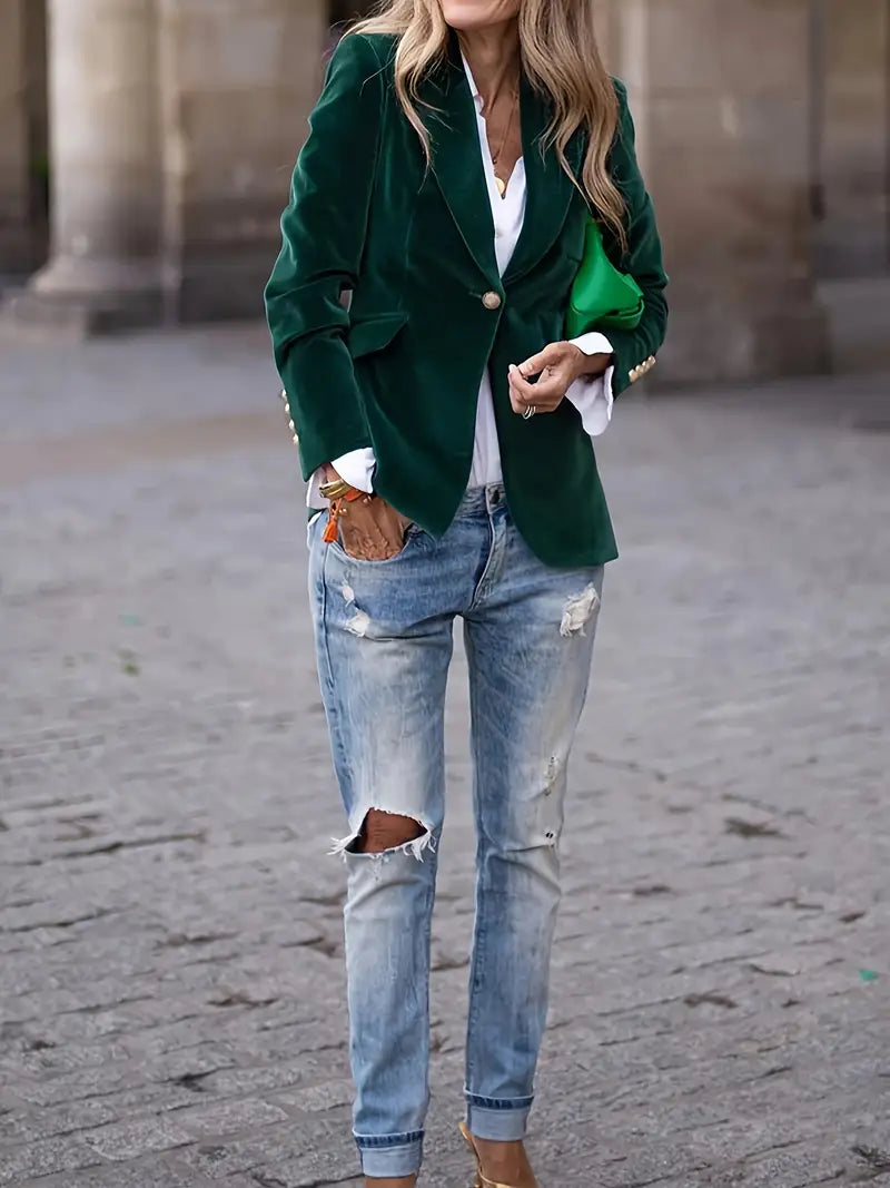 Blazer Femme Chic à Coupe Ajustée pour un Style Élégant 5