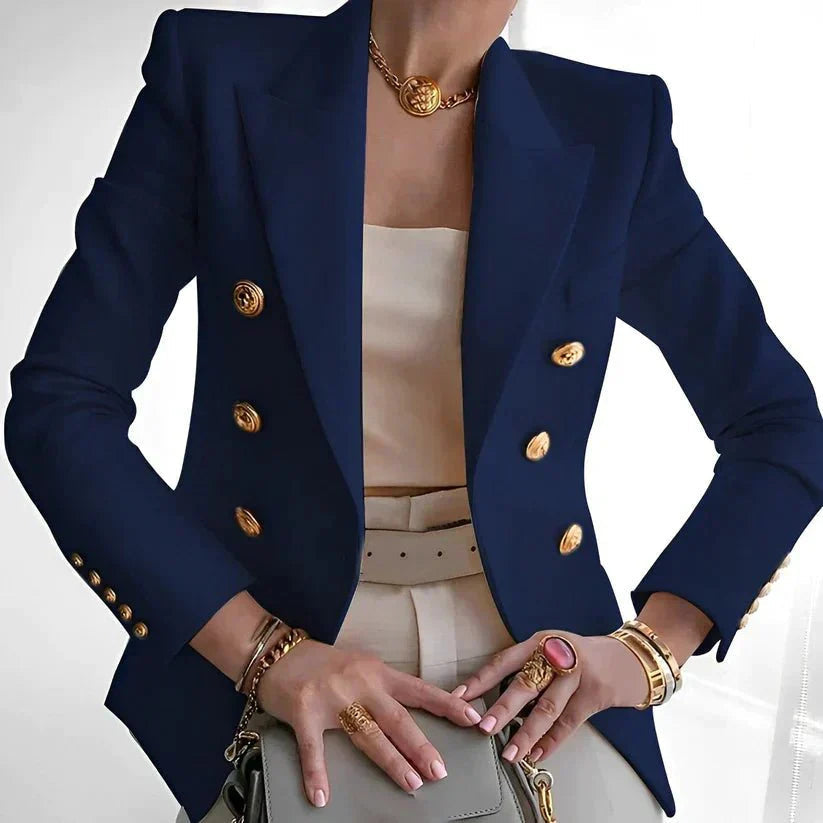 Blazer Femme Double Boutonnage Élégant au Style Sophistiqué 5