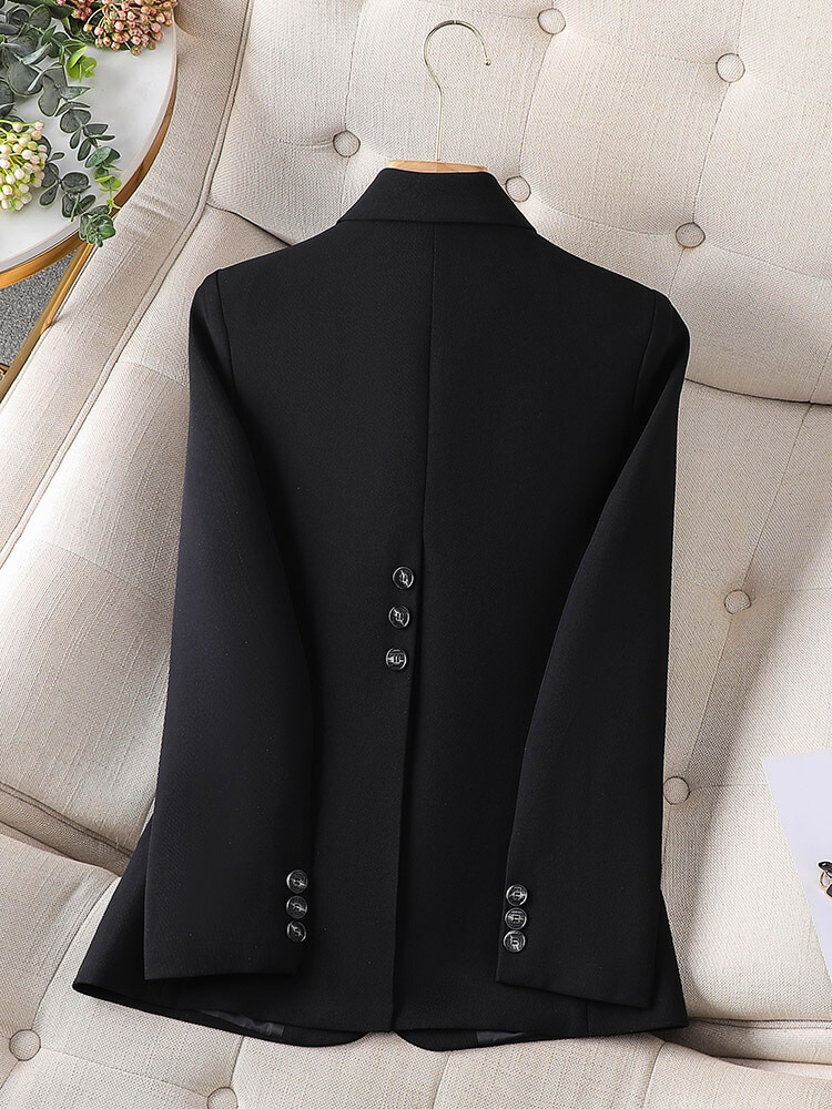 Blazer Femme Rose Slim Fit Élégant avec Revers Classique 7