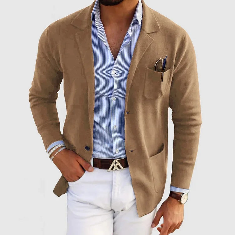 Blazer Homme Bleu Marine Élégant et Confortable 1