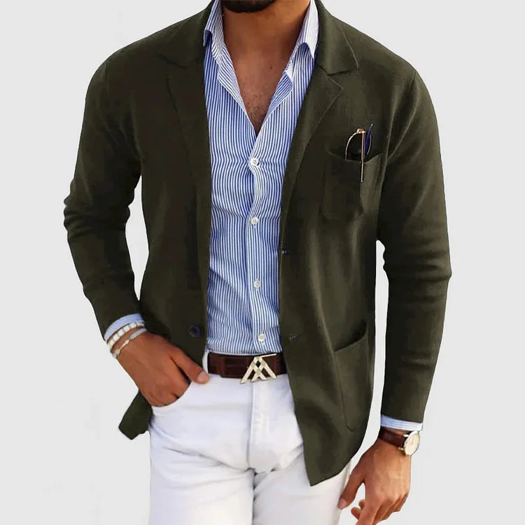 Blazer Homme Bleu Marine Élégant et Confortable 2