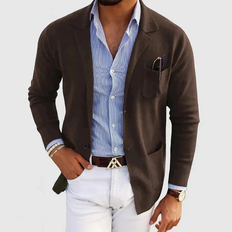 Blazer Homme Bleu Marine Élégant et Confortable 6