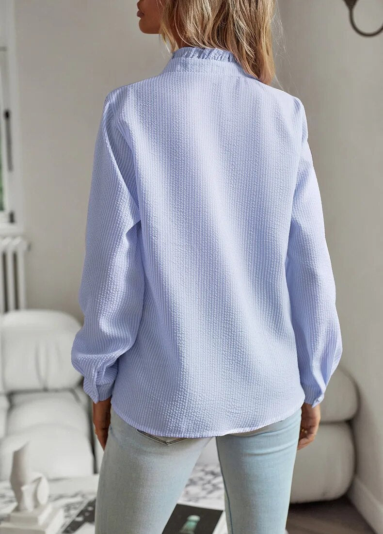 Blouse Femme Chic à Volants Élégante pour un Style Raffiné 5