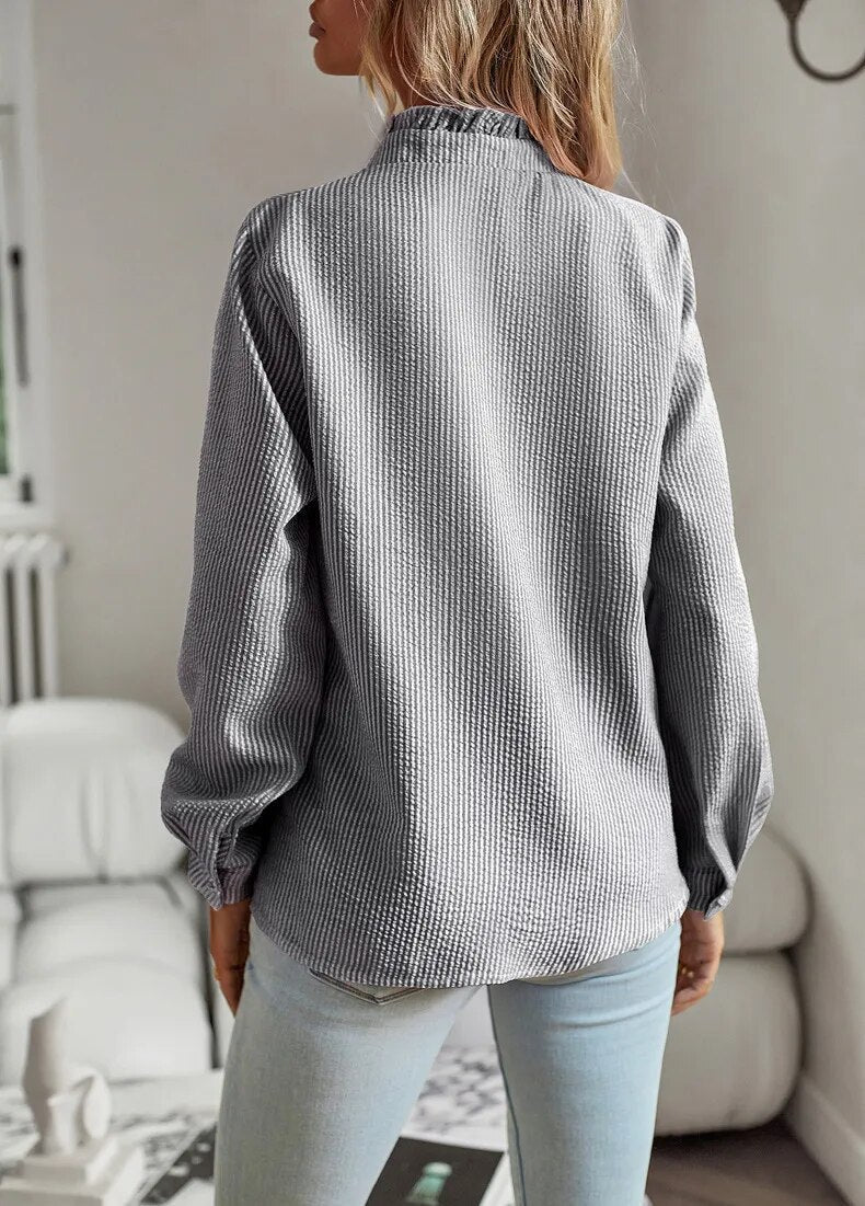 Blouse Femme Chic à Volants Élégante pour un Style Raffiné 7