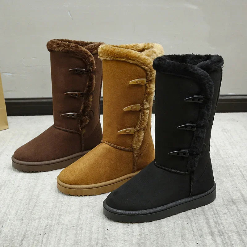 Bottes de Neige Femme – Doublure Polaire Confortable pour Hiver Élégant 1