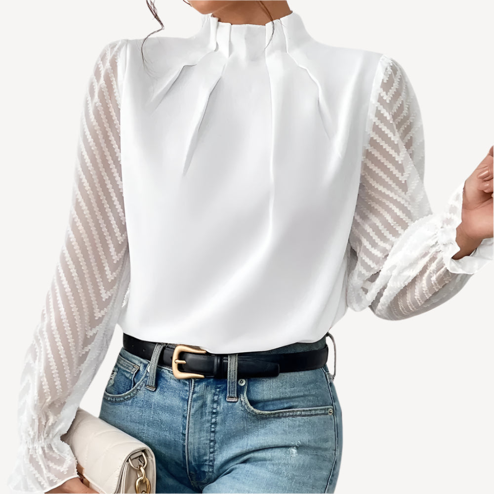 Blouse Femme Élégante et Aérée avec Manches Papillon-1