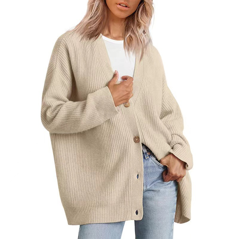 Cardigan Femme Décontracté à Col en V avec Détails Boutonnés pour un Confort Optimal 4