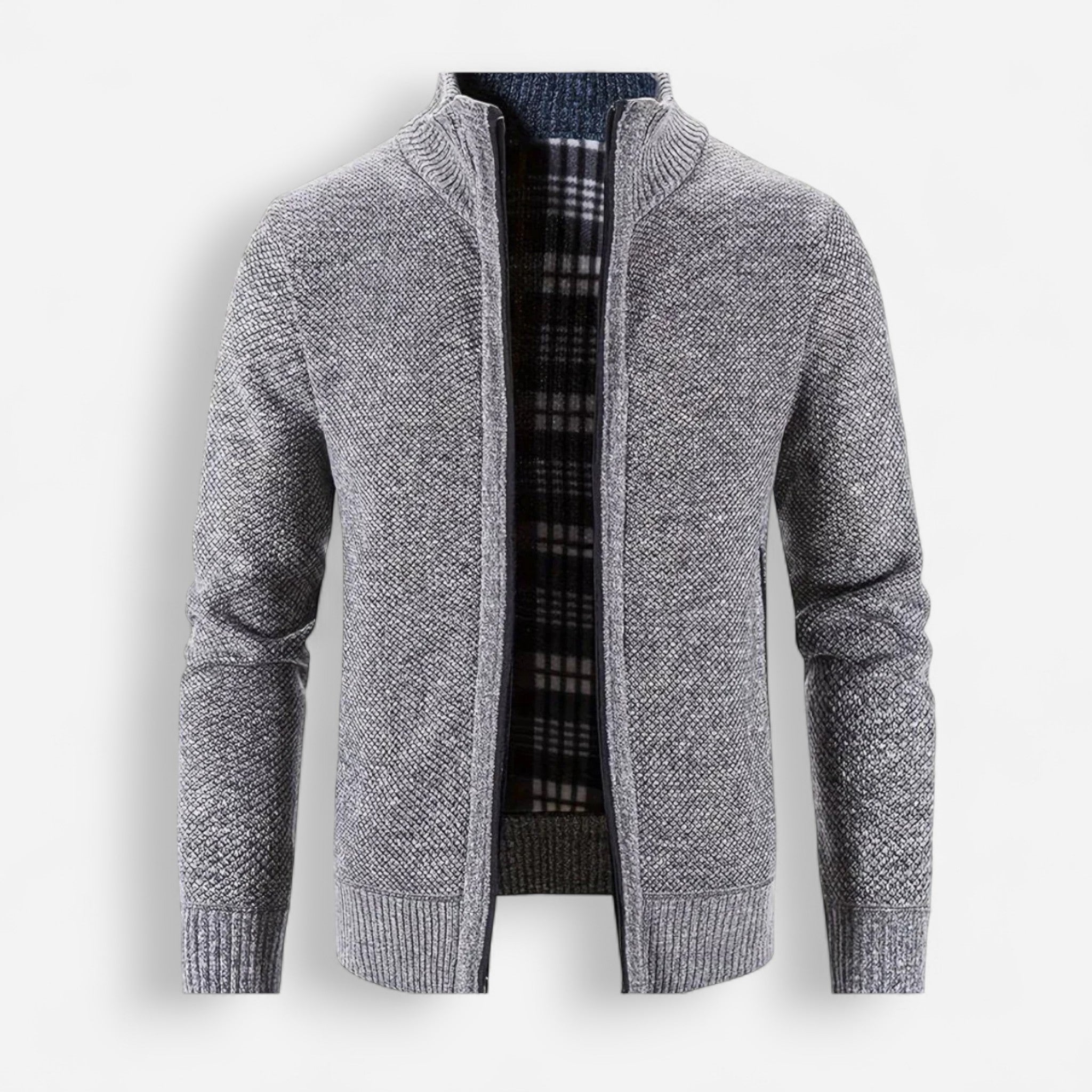Cardigan Zippé Homme – Col Montant Élégant pour Confort Optimal en Toute Saison 4