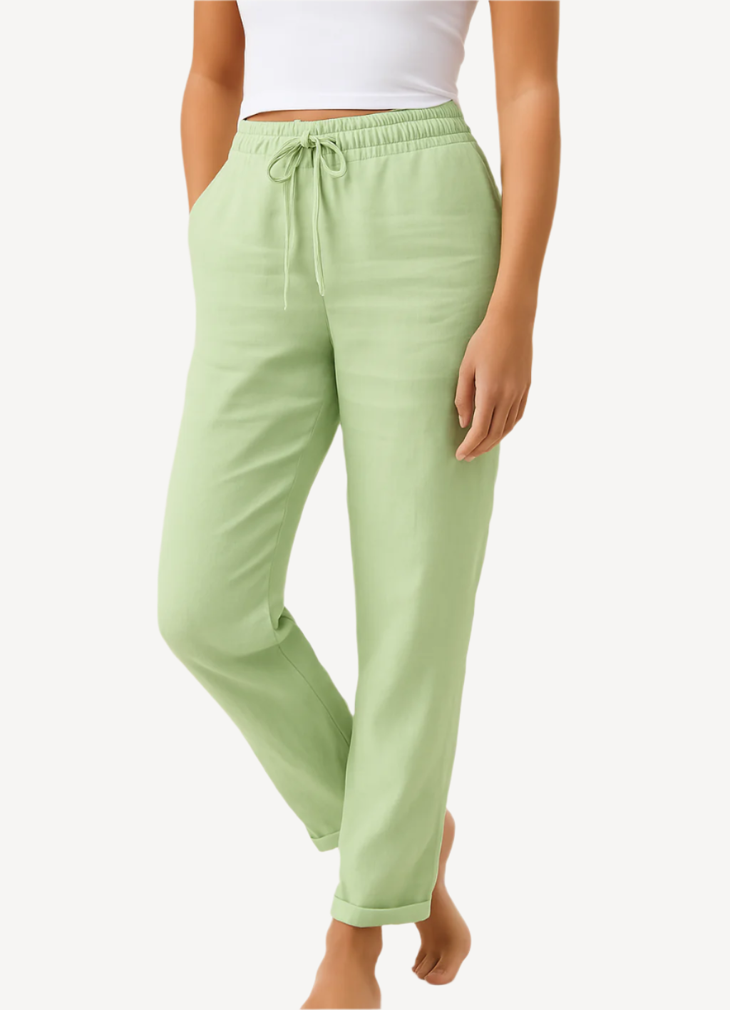 Pantalon Fluide Femme Élégant et Aéré pour un Confort Optimal-1