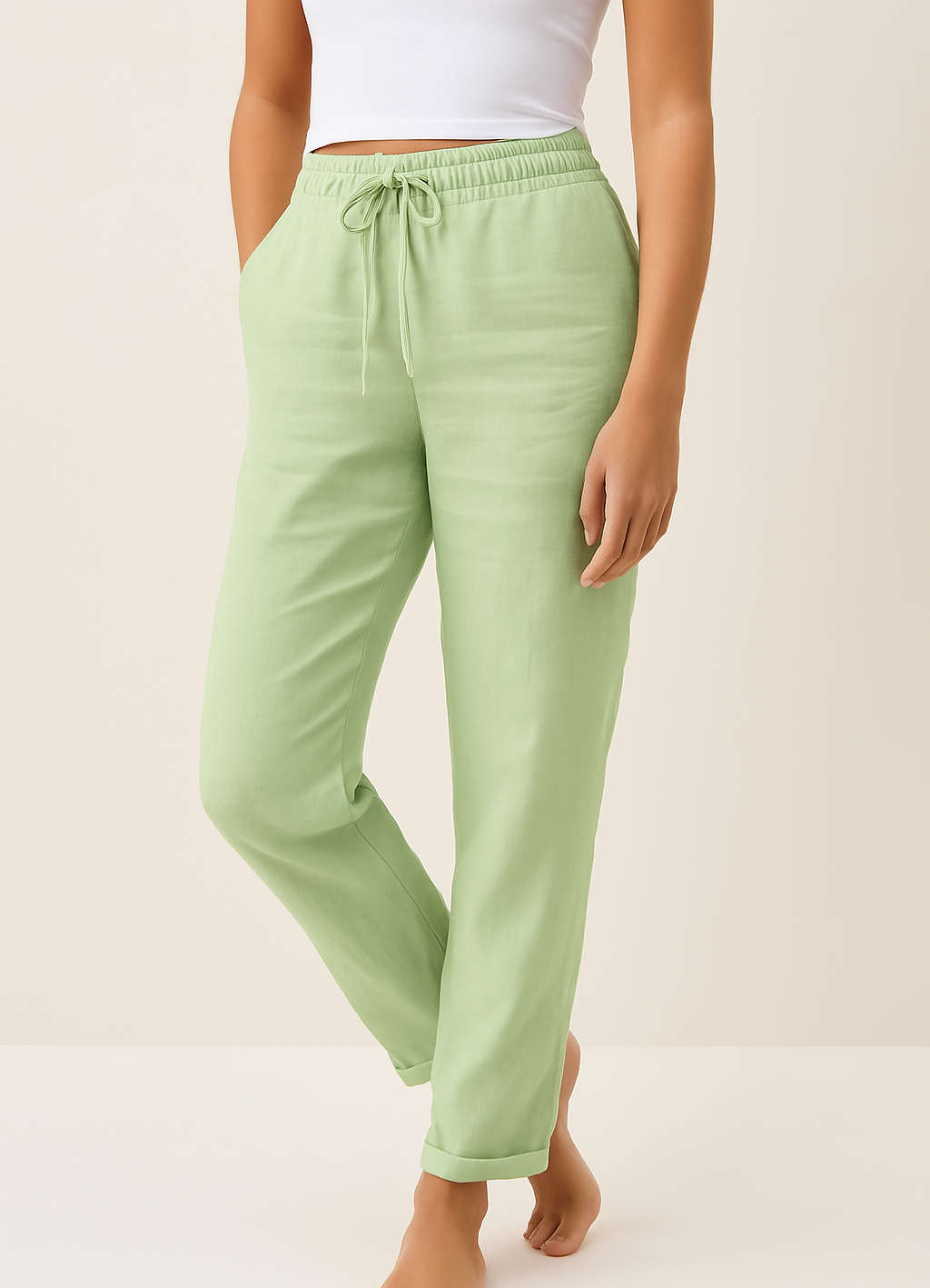 Variant image for Pantalon Fluide Femme Élégant et Aéré pour un Confort Optimal-1