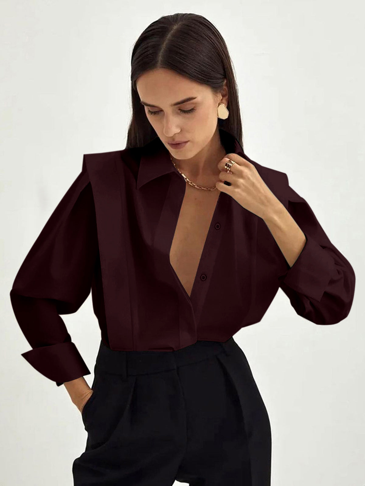 Chemise Femme – Élégance Classique en Coton Confortable pour le Quotidien et le Bureau 7