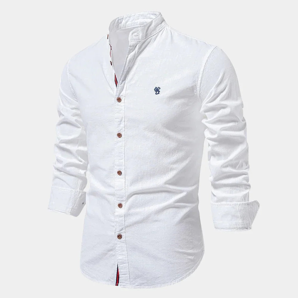 Chemise Homme Col Montant – Élégance Ajustée pour Un Style Polyvalent 4
