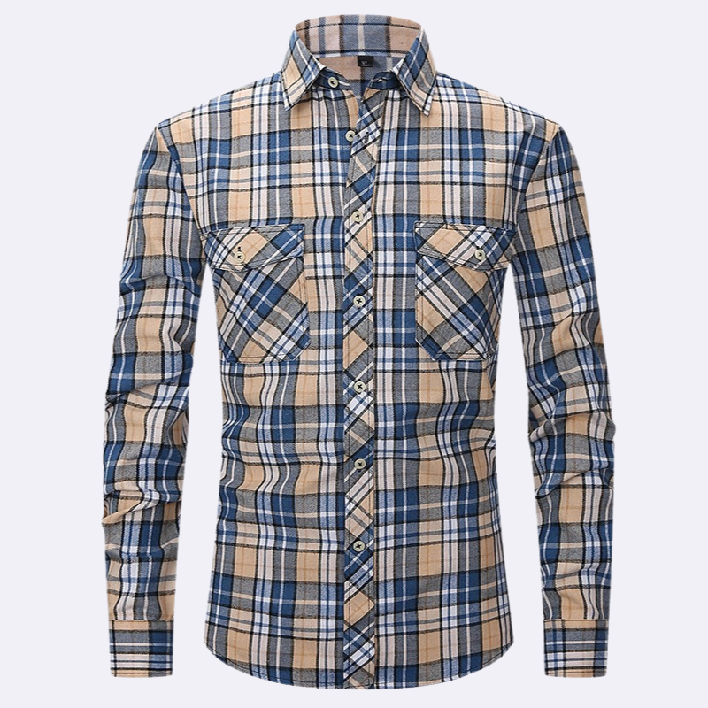 Chemise Homme en Flanelle à Carreaux – Élégante et Confortable Pour Détente Quotidienne 7