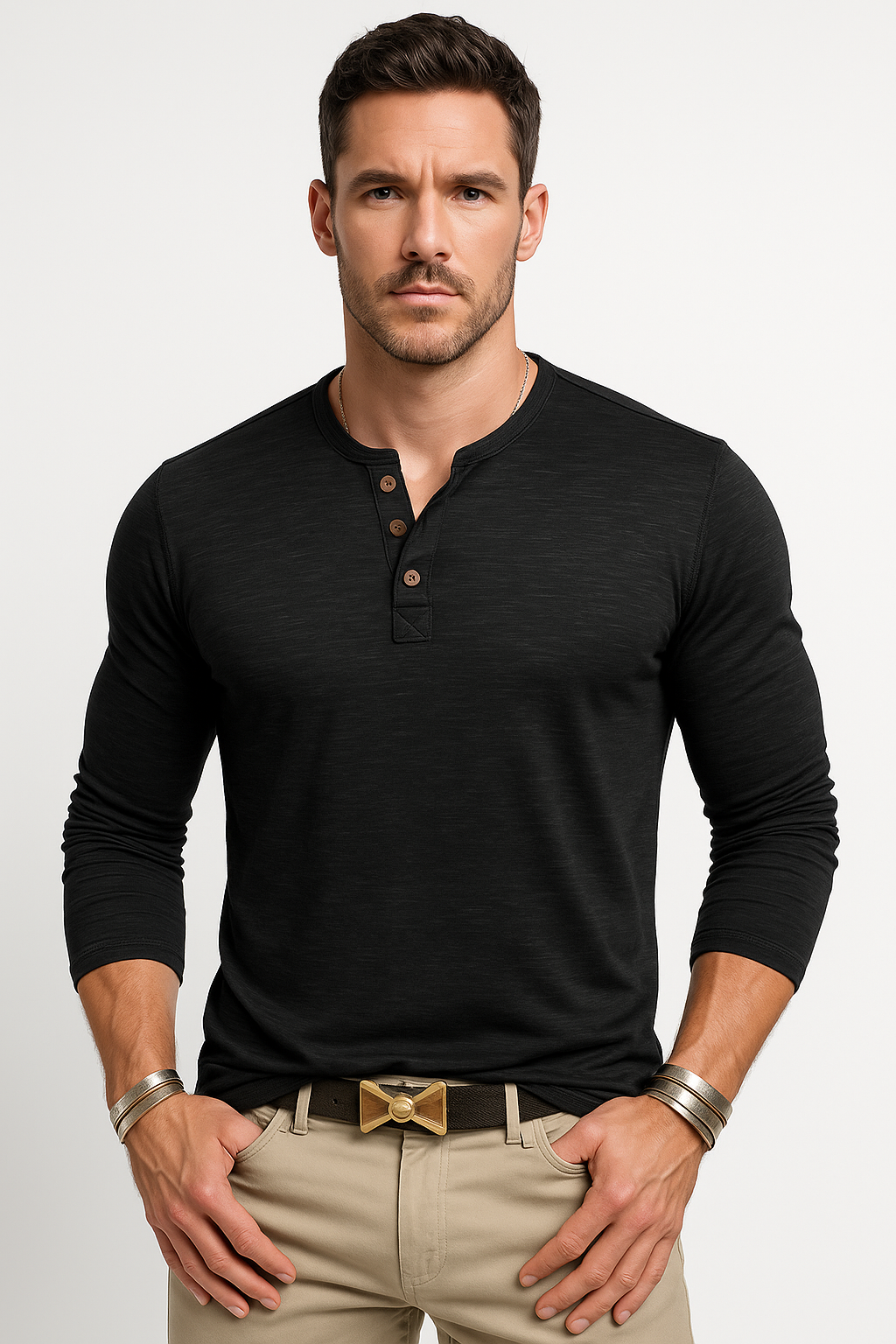 Chemise de Sport Masculine à Manches Longues Confortable 0