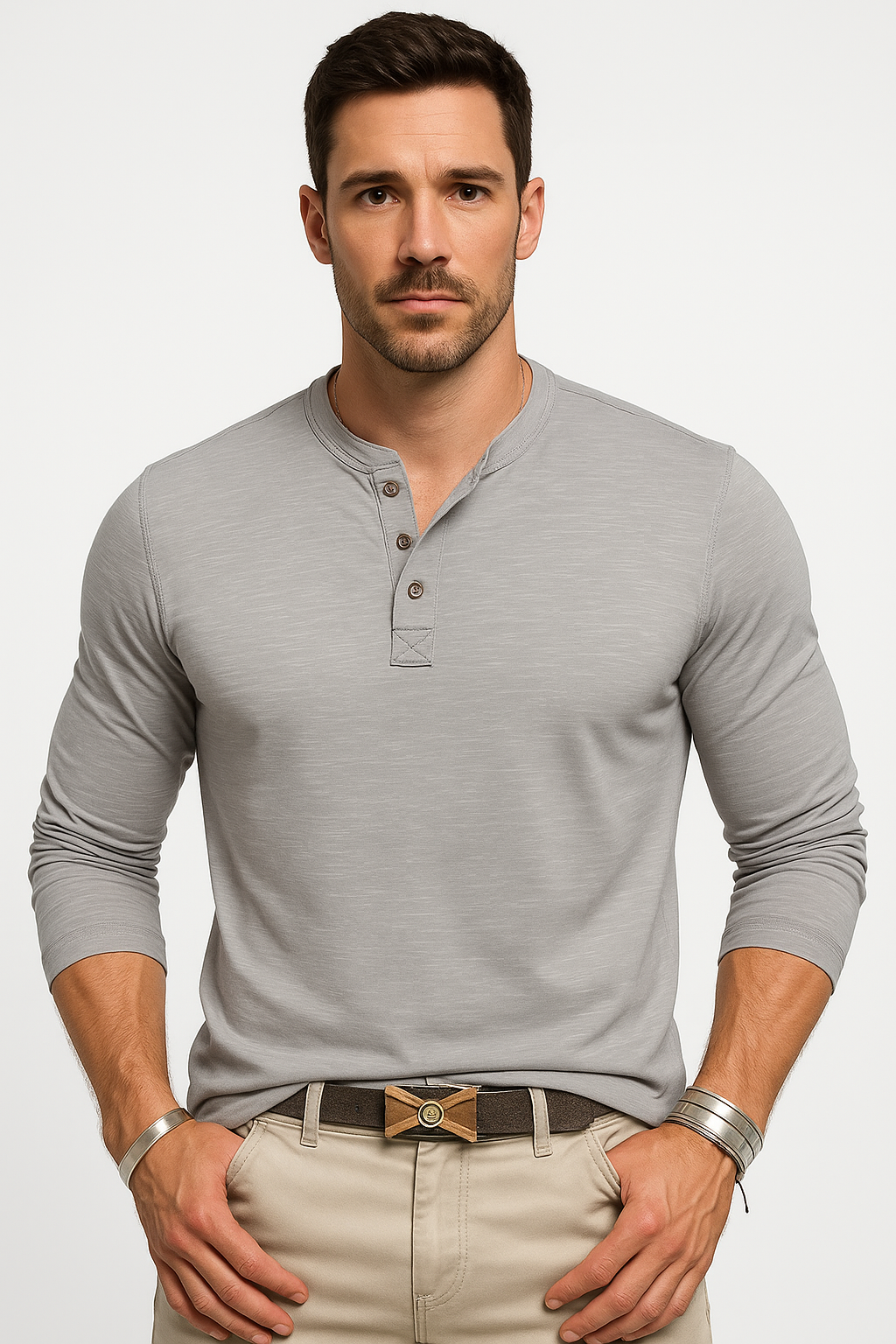 Chemise de Sport Masculine à Manches Longues Confortable 1