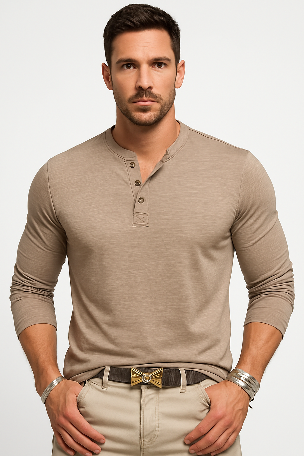 Chemise de Sport Masculine à Manches Longues Confortable 2