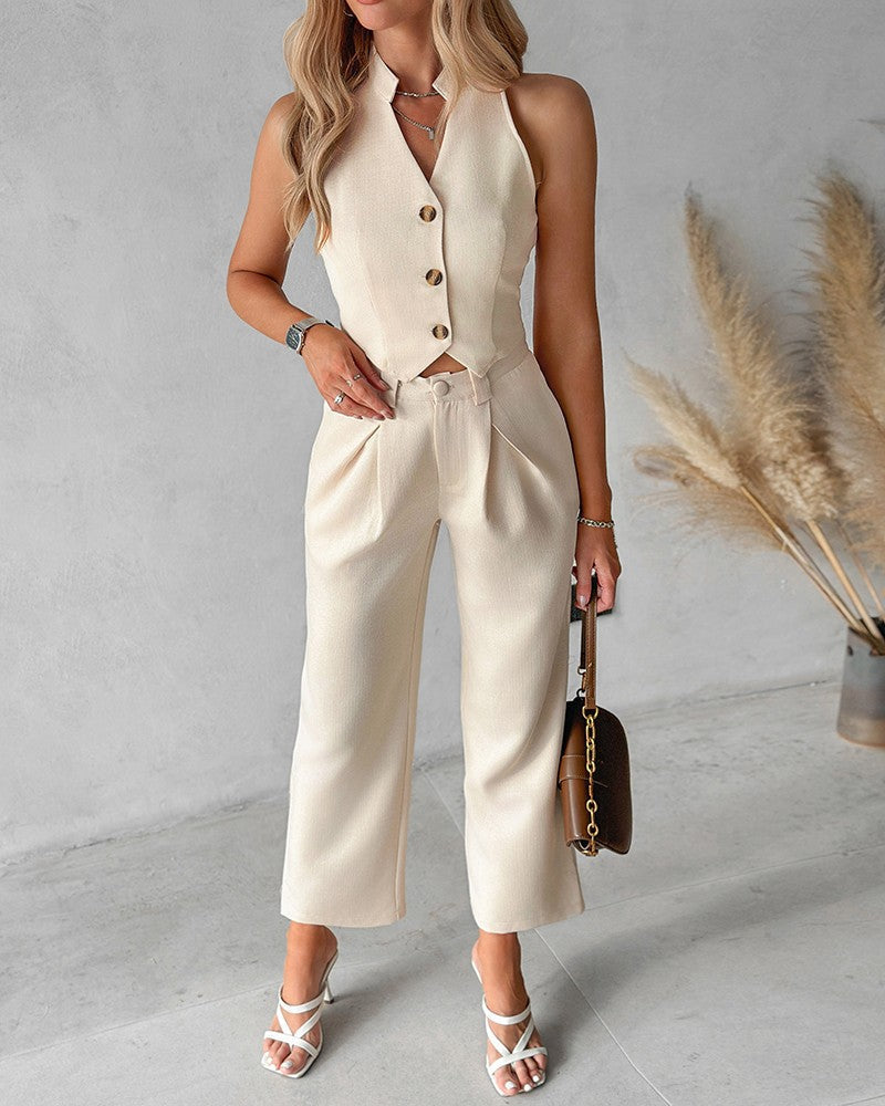 Ensemble Tailleur Femme Élégant au Style Intemporel-2