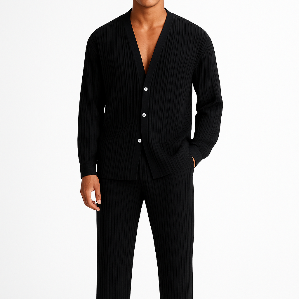 Ensemble de Loungewear Élégant et Confortable en Noir 0