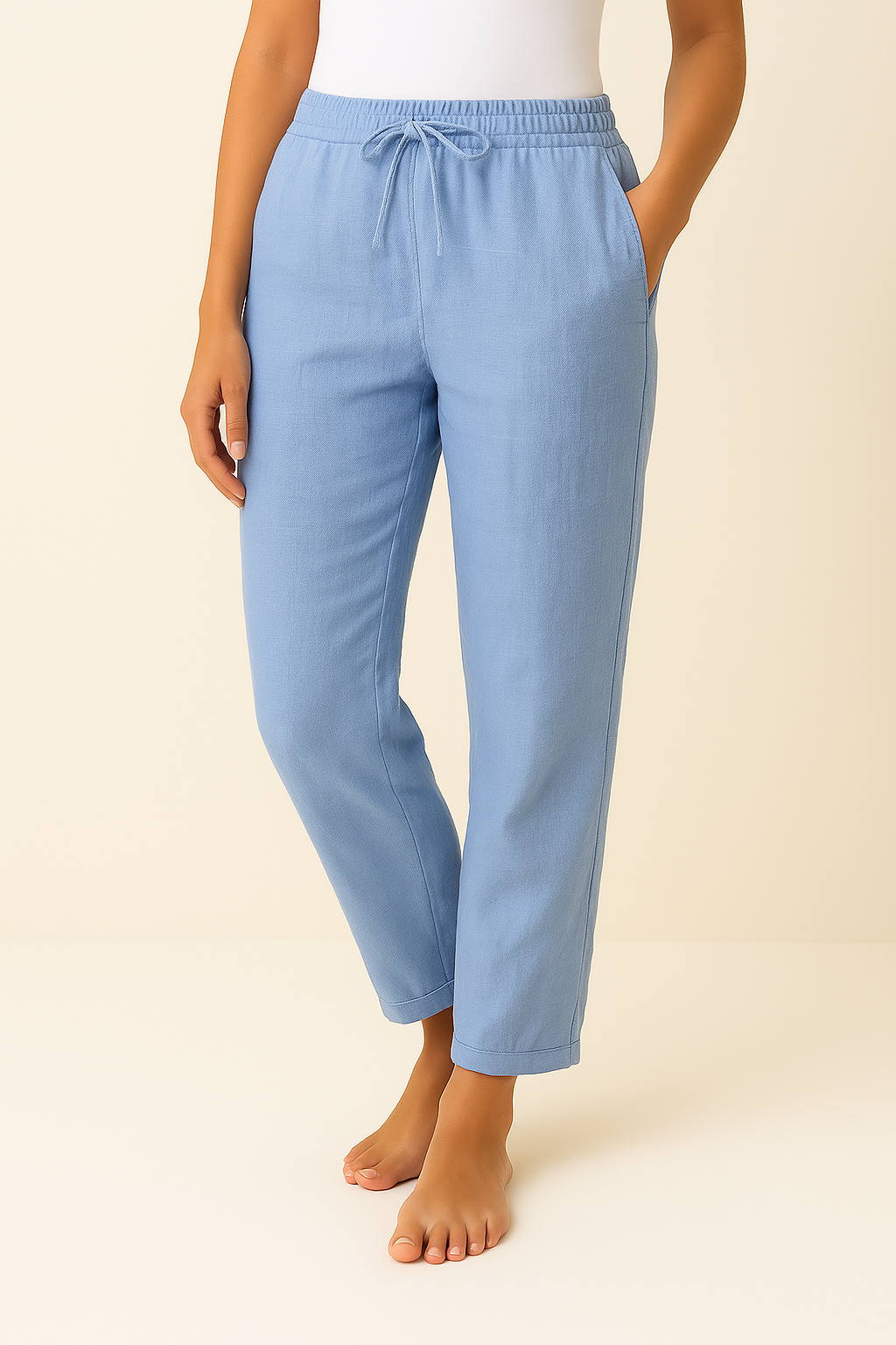 Variant image for Pantalon Fluide Femme Élégant et Aéré pour un Confort Optimal-8