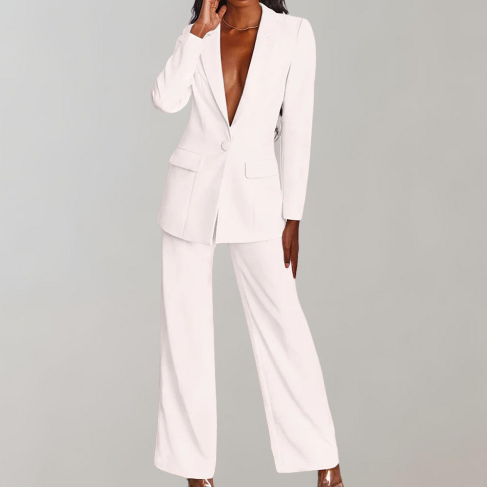 Variant image for JOLIENE | Tailleur Pantalon Femme Élégant avec Blazer Structuré et Pantalon Ajusté-21