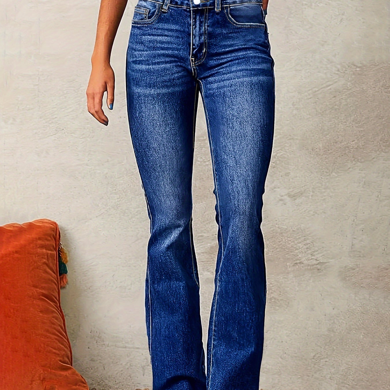 Jeans Femme Évasés Taille Haute au Style Rétro et Confort Optimal 3