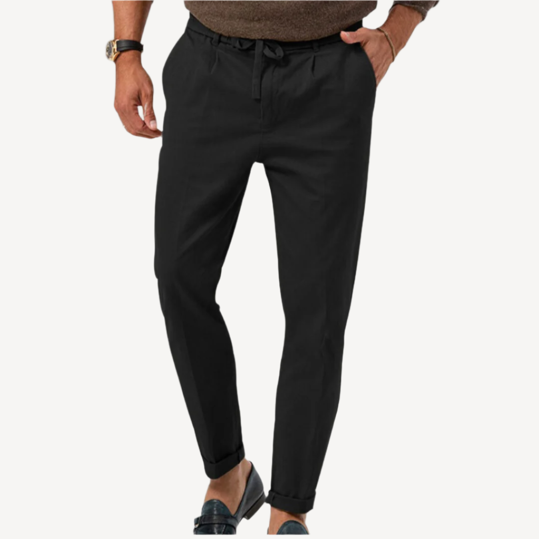 Pantalon Homme Droit Décontracté au Confort Optimal-1