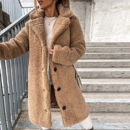 Manteau Hiver Femme Teddy – Tissu Doux et Confortable pour Chaleur Élégante 1