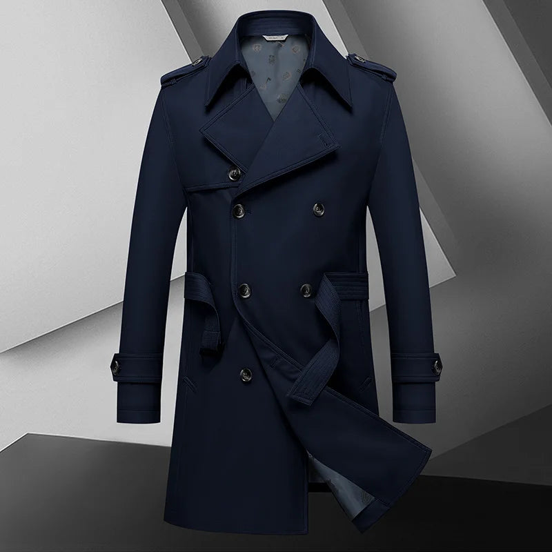 Manteau Long Élégant pour Homme au Style Britanique 3
