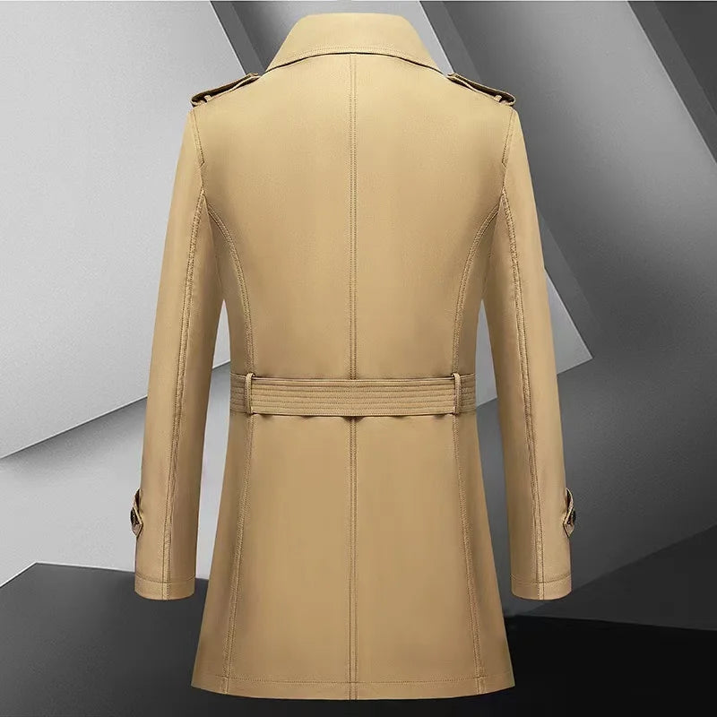 Manteau Long Élégant pour Homme au Style Britanique 4