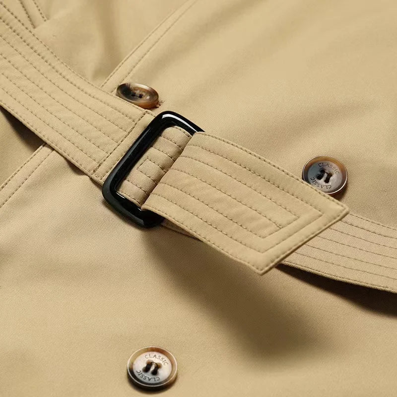 Manteau Long Élégant pour Homme au Style Britanique 5