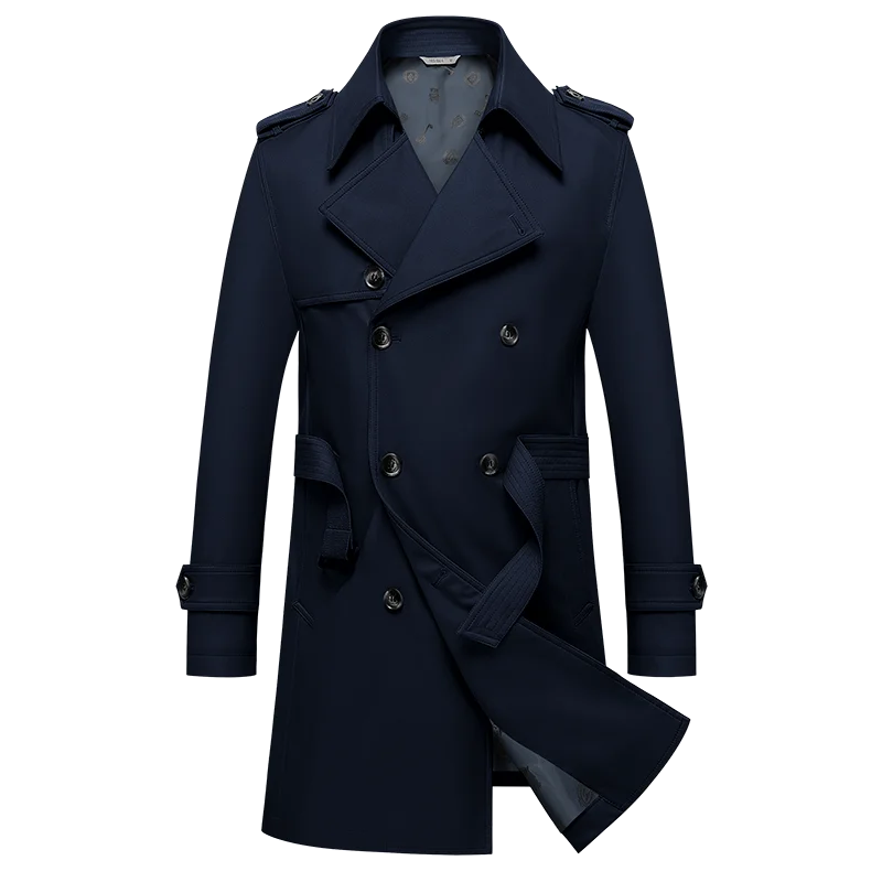 Manteau Long Élégant pour Homme au Style Britanique 8