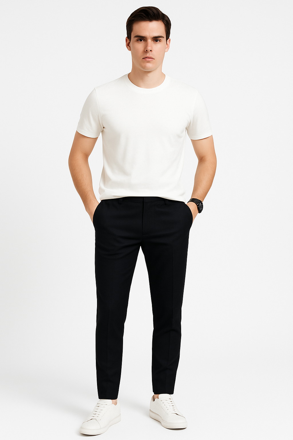 Pantalon Chino Homme Confortable au Style Décontracté 0