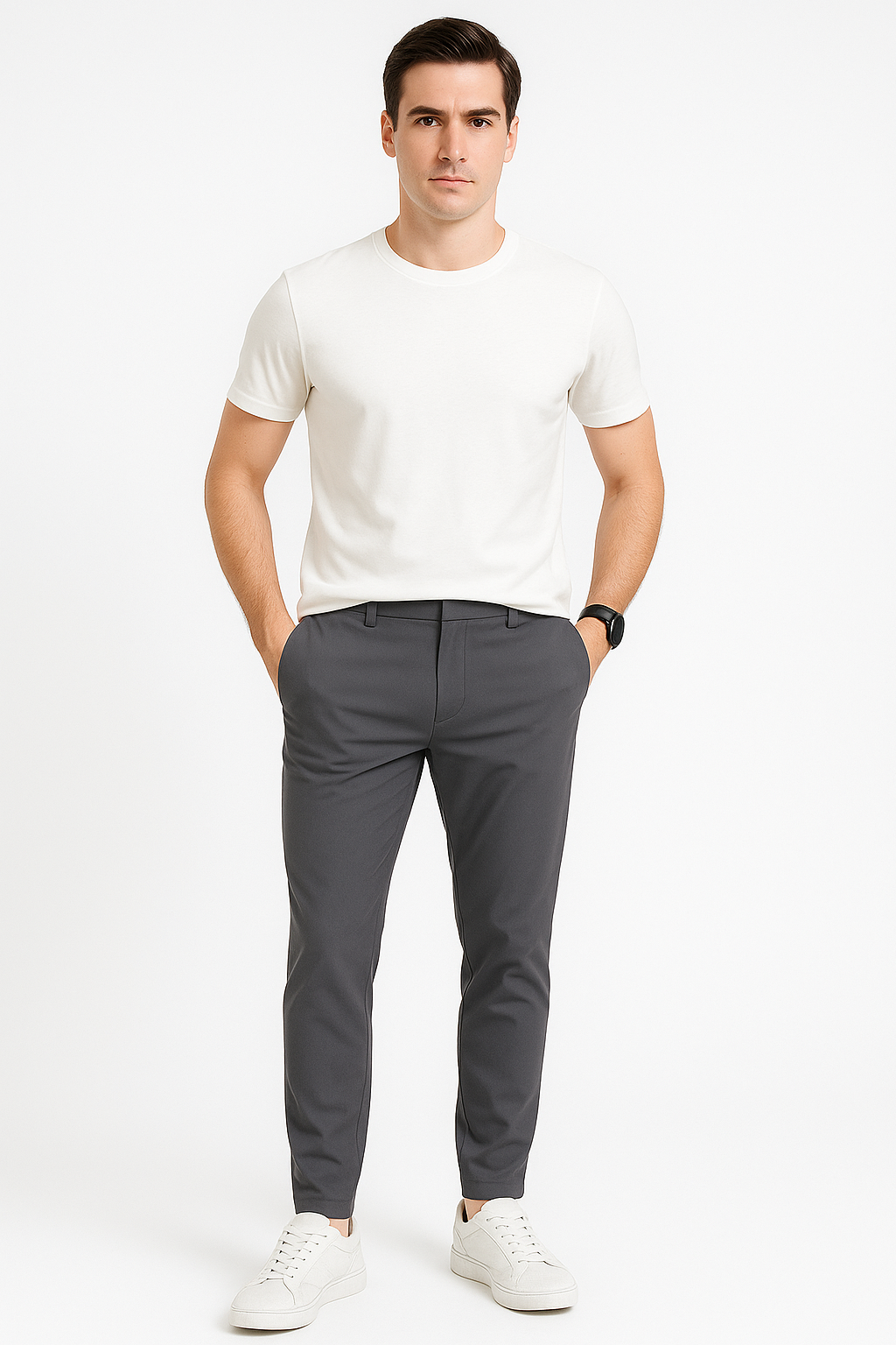 Pantalon Chino Homme Confortable au Style Décontracté 2