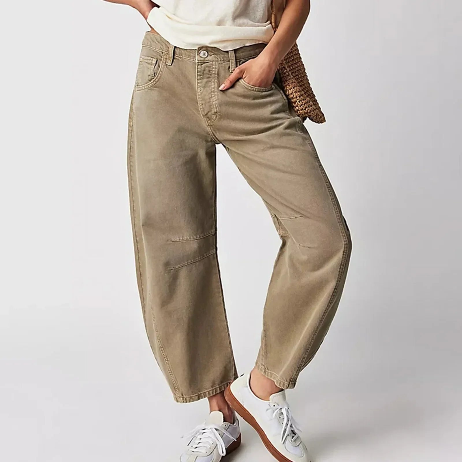 Pantalon Femme Évasé Confortable pour un Style Décontracté 0