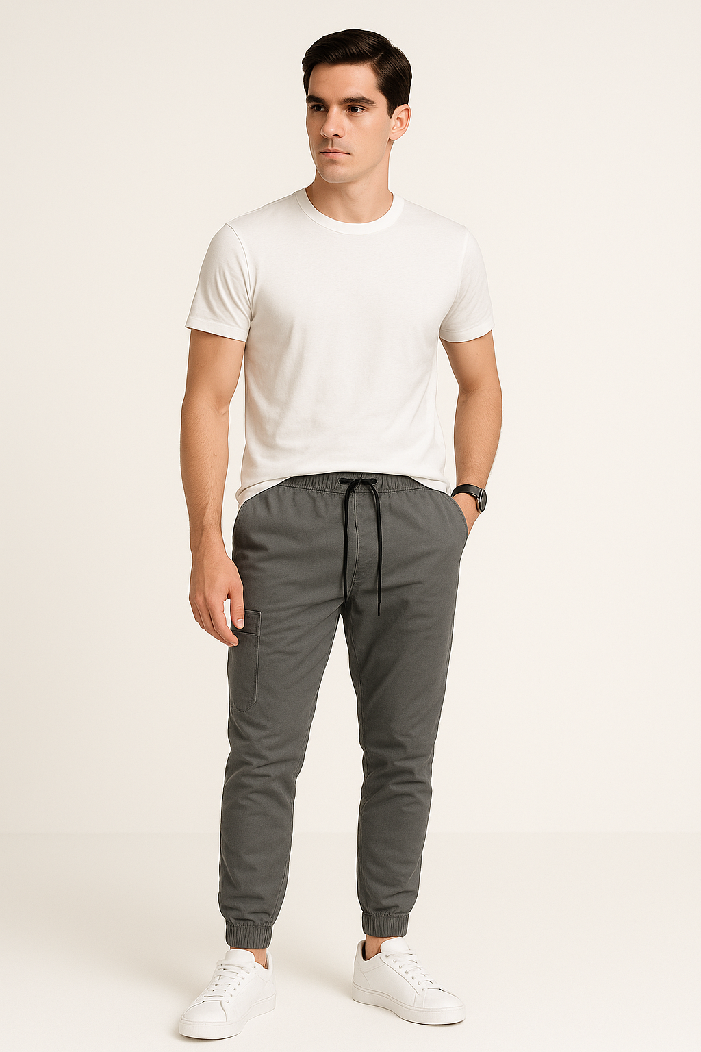 Pantalon de Cargaison Décontracté avec Poches Spacieuses 0