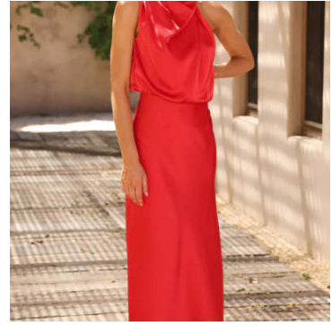 Robe Longue Femme Élégante au Col Haut pour un Style Chic 14