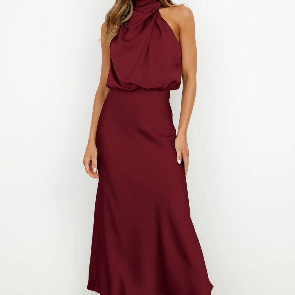 Robe Longue Femme Élégante au Col Haut pour un Style Chic 7