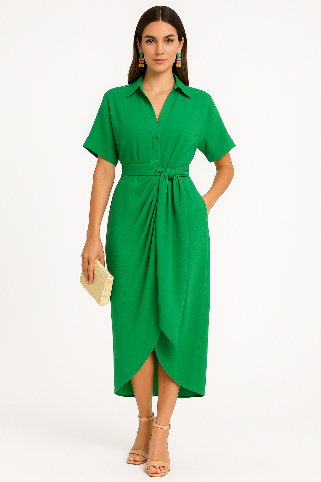 Robe Longue Femme Élégante au Style Minimaliste et Confortable 1