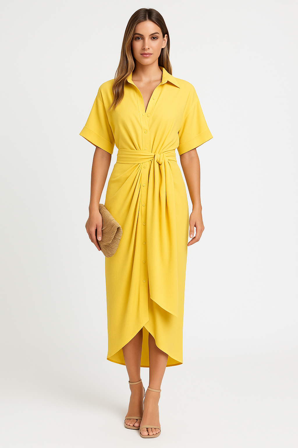 Robe Longue Femme Élégante au Style Minimaliste et Confortable 2