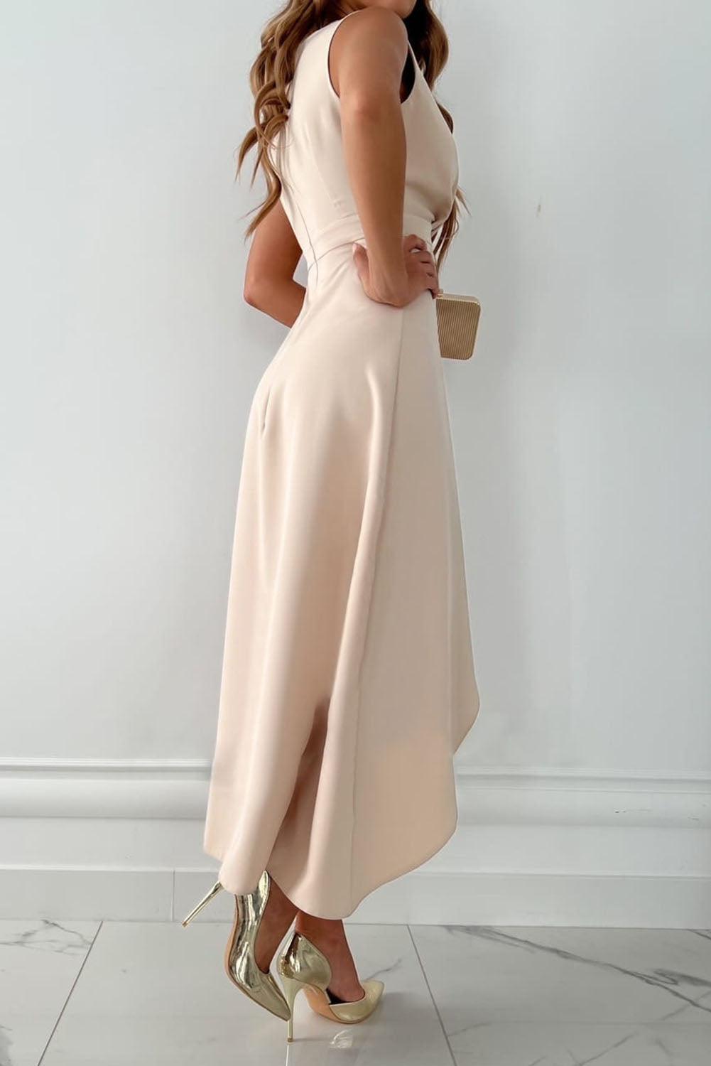 Robe Longue Femme Élegante avec Fente Moderne pour un Style Raffiné 1
