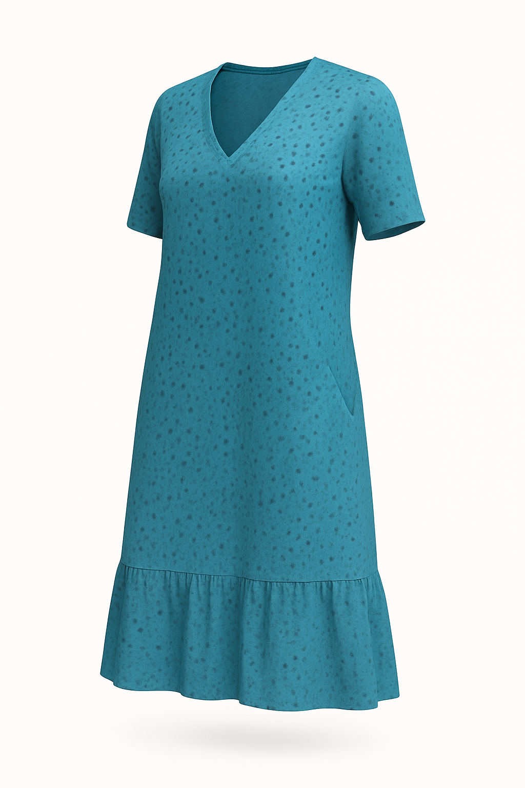 Robe Midi Femme Chic avec Col en V Élégant 5