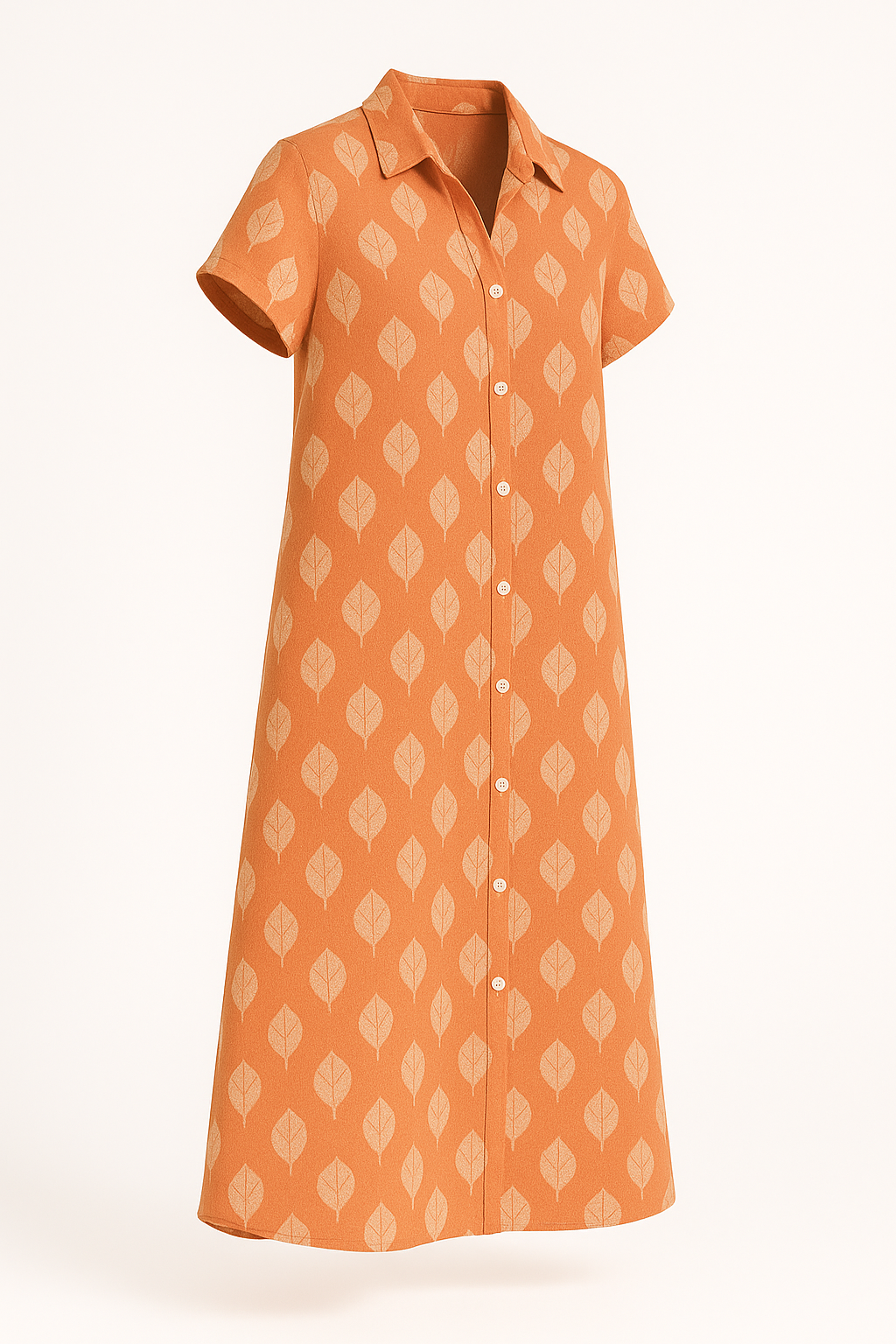 Robe Midi Femme Élégante avec Revers et Imprimé Saisissant 3