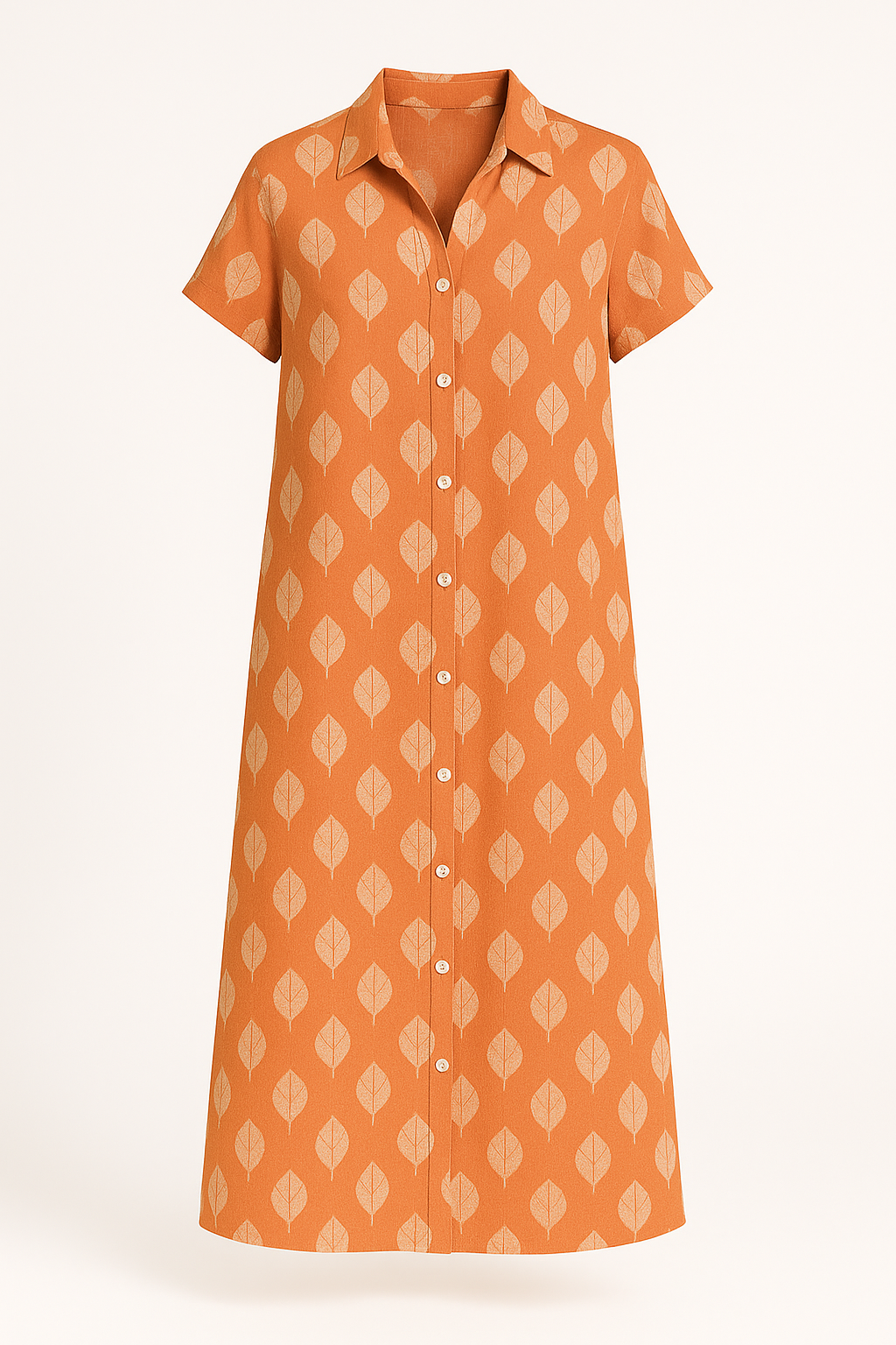 Robe Midi Femme Élégante avec Revers et Imprimé Saisissant 4