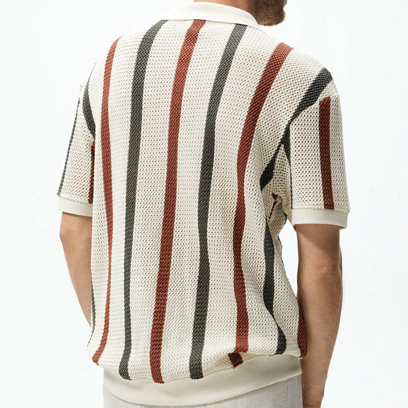 Polo Homme Vintage Élégant au Confort Optimal-3