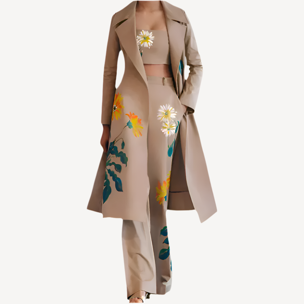 Ensemble Tailleur Femme Élégant au Style Classique-1