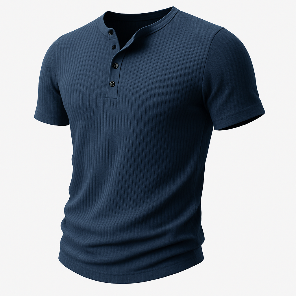 T-Shirt Homme Henley Ajusté au Style Athlétique 5