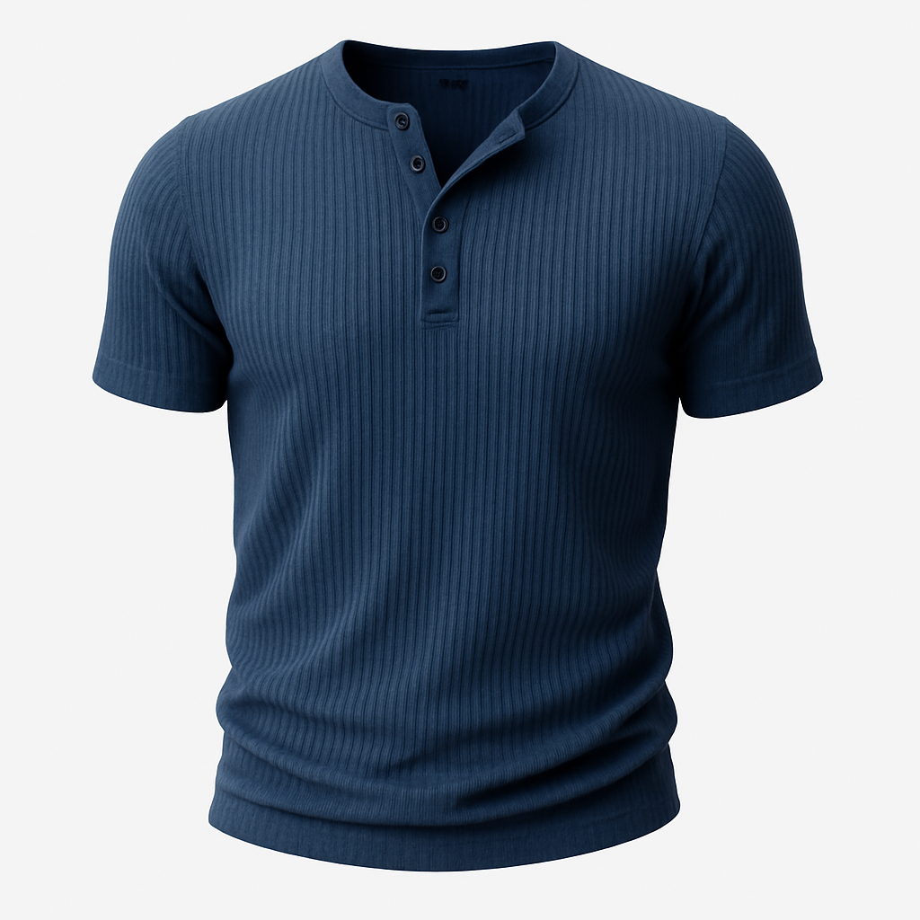 T-Shirt Homme Henley Ajusté au Style Athlétique 6