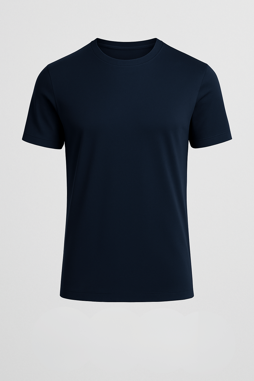 Tee Shirt Homme Slim Fit Élégant en Marine Bleu - Confort et Style 2